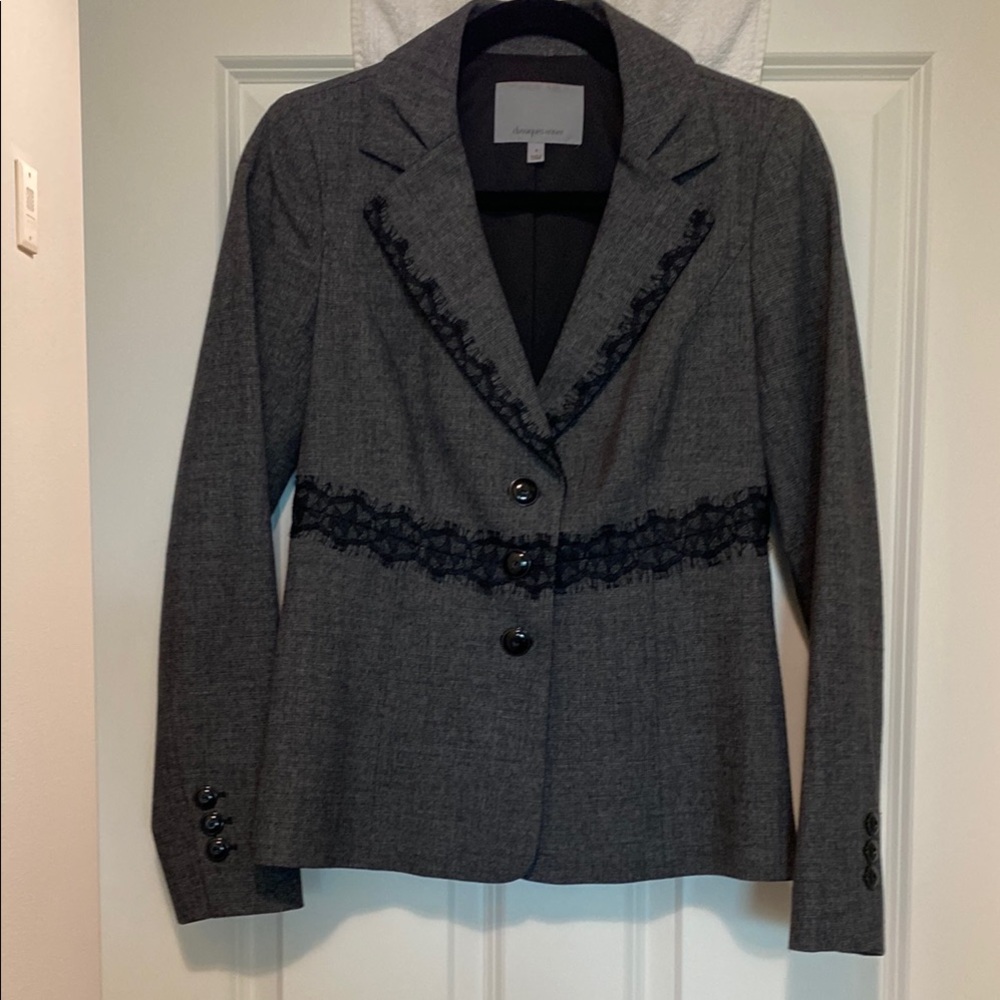 Classiques Gray Women's Jacket with Black Accents